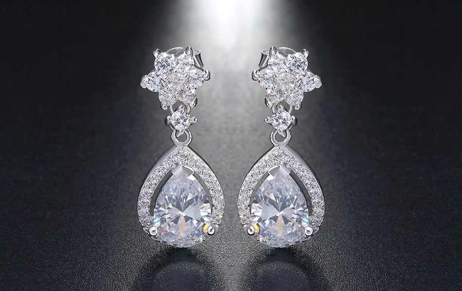 Zircon Dangle Earrings