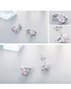 Sparking Love Stud Earrings