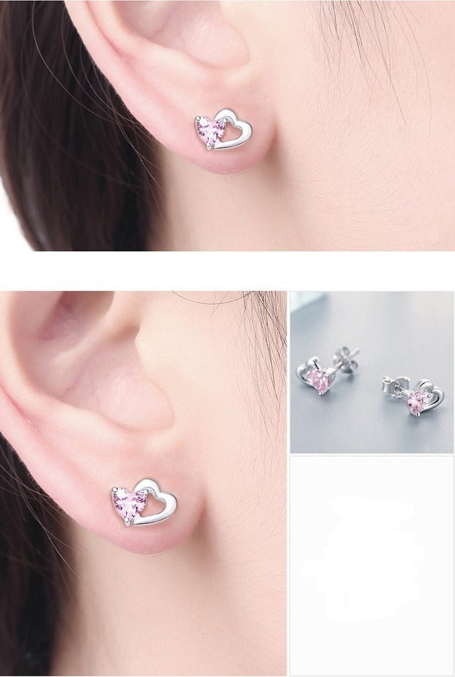 Sparking Love Stud Earrings