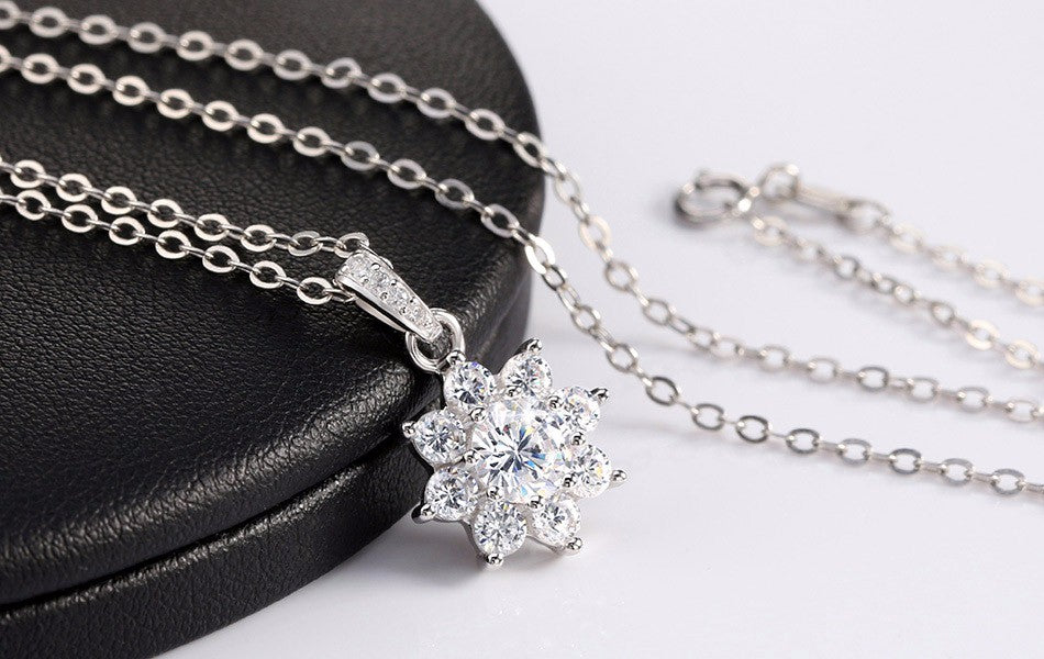 Crystal Snowflake Necklaces