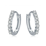 Sparking Circle Round Hoop Earrings