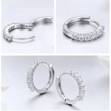 Sparking Circle Round Hoop Earrings