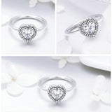 Romantic Heart Love Luminous Crystal Finger Ring