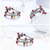 Red & Yellow Spark Adjustable Finger Ring