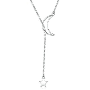 Duo Moon and Star Necklace